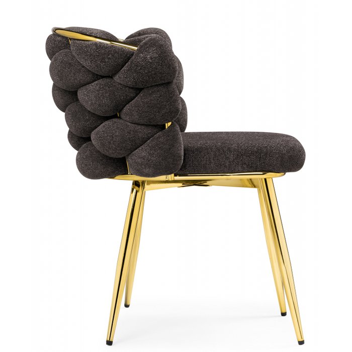 Обеденный стул Rendi серо-золотого цвета - лучшие Обеденные стулья в INMYROOM