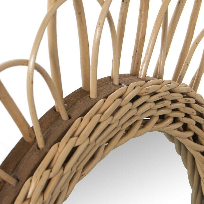 Настенное зеркало плетеный Натуральное волокно 2 x 45 x 45 cm Круглый - лучшие Настенные зеркала в INMYROOM