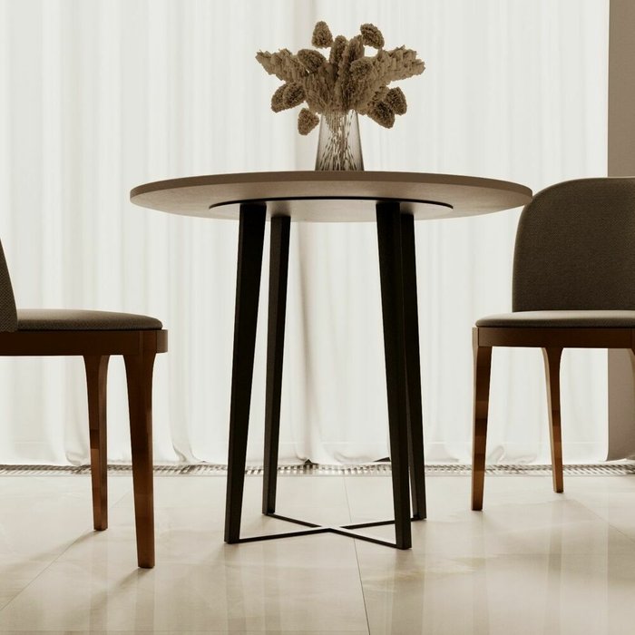 Обеденный стол Геометрия с металлическим основанием - купить Обеденные столы по цене 57900.0
