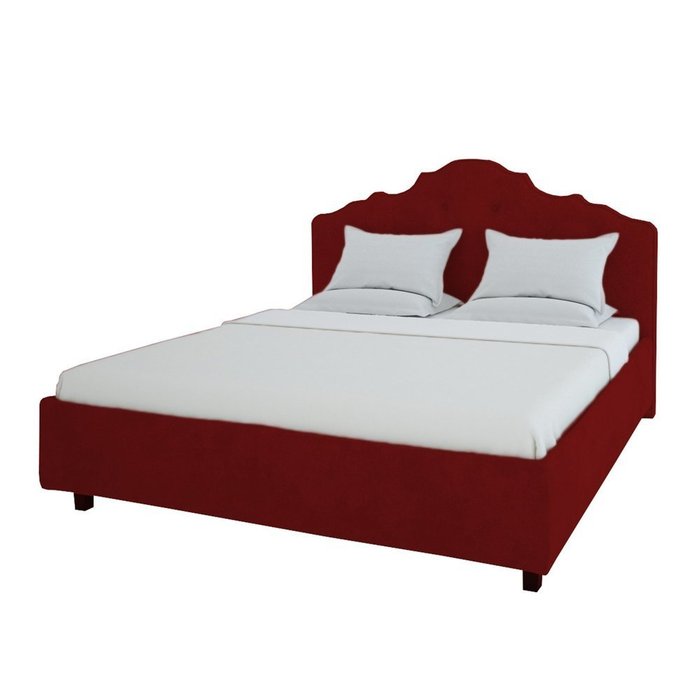 Кровать Palace Велюр Красный 160x200