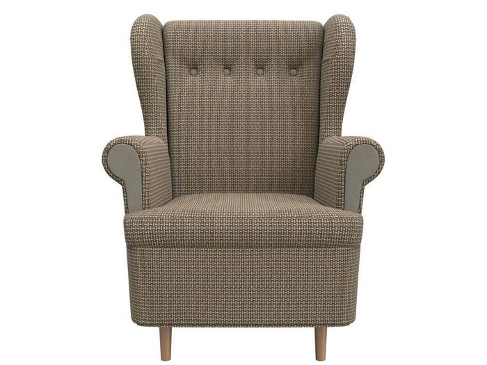 Кресло Торин коричнево-бежевого цвета - купить Интерьерные кресла по цене 24999.0