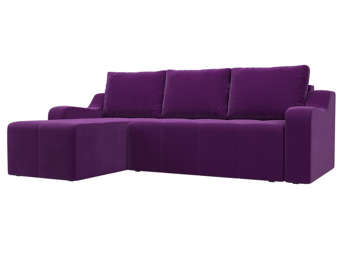 Угловой диван-кровать Элида фиолетового цвета левый угол