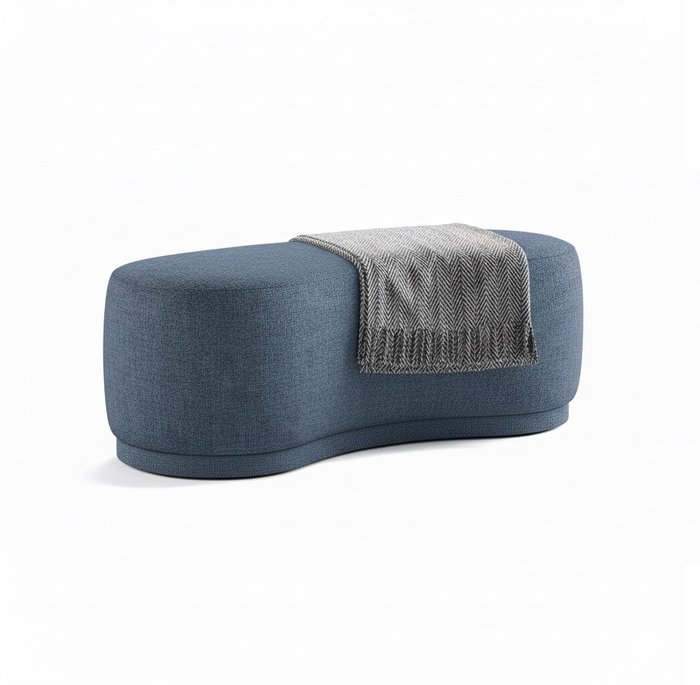 Банкетка Сurve синего цвета Банкетка Сurve синего цвета