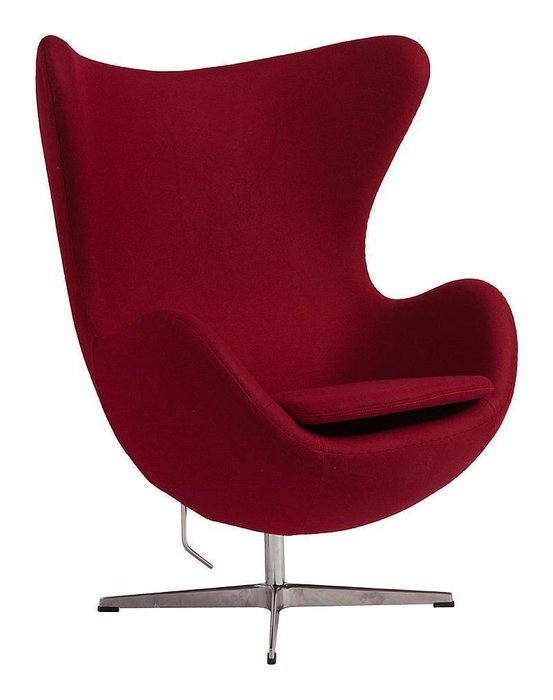 Кресло Egg Chair бордового цвета   - купить Интерьерные кресла по цене 57800.0