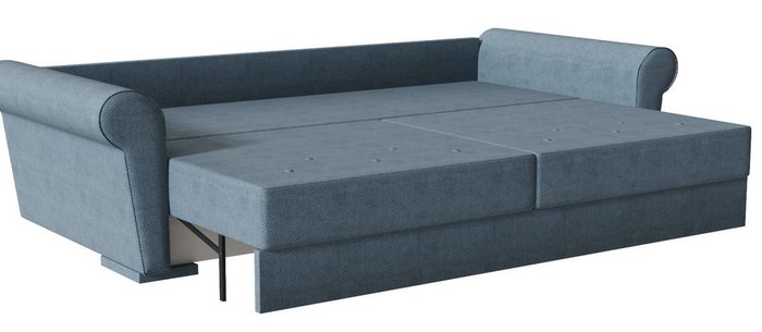 Диван-кровать прямой Челси синего цвета - купить Прямые диваны по цене 21330.0