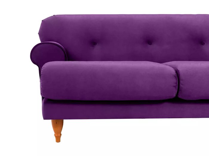 Диван Italia фиолетового цвета с бежевыми ножками - лучшие Прямые диваны в INMYROOM