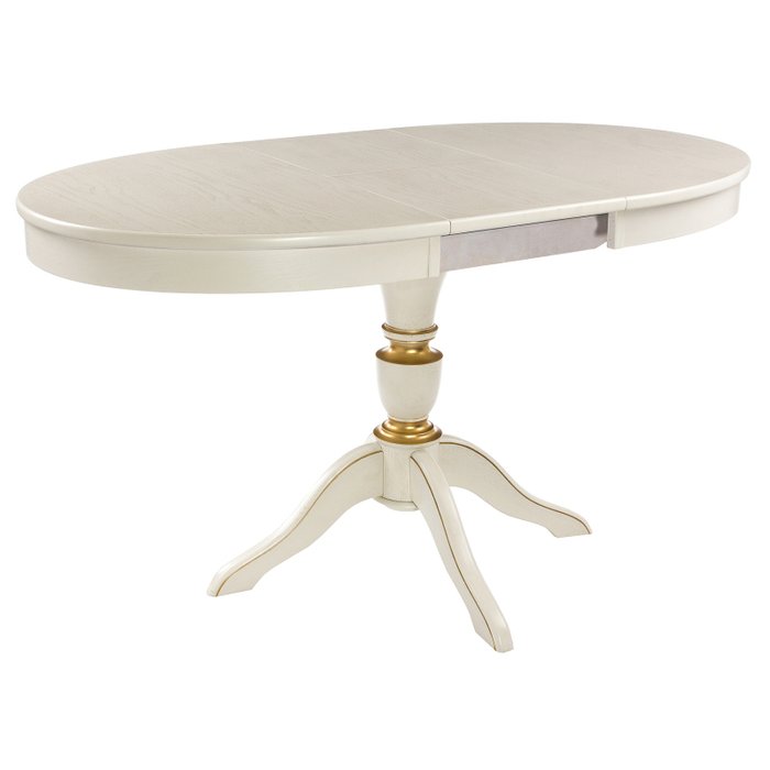 Обеденный раздвижной стол Arno молочного цвета с патиной - лучшие Обеденные столы в INMYROOM