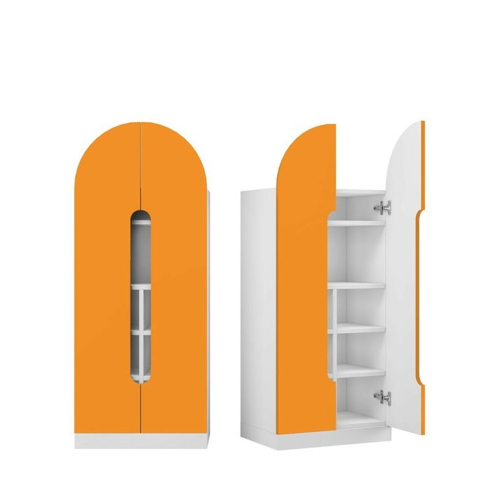 Шкаф Арк 1 S оранжево-белого цвета