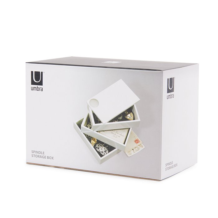 Шкатулка Umbra spindle белая - купить Шкатулки по цене 6070.0 Шкатулка Umbra spindle белая - купить Шкатулки по цене 6070.0