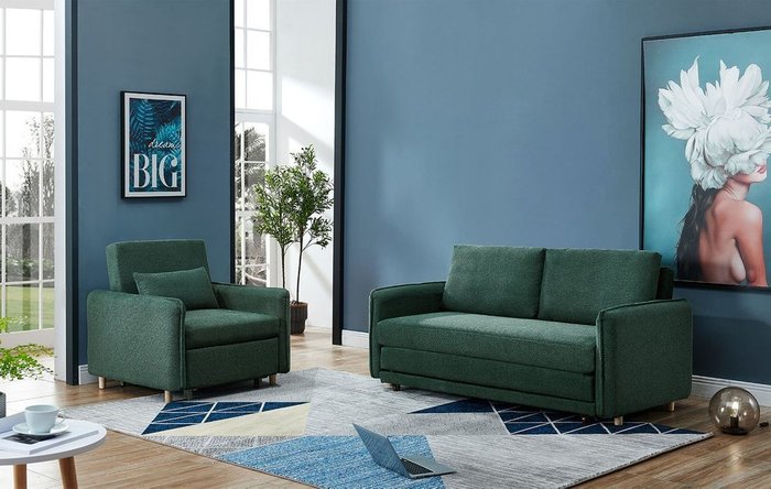 Кресло-кровать Arizona темно-зеленого цвета - лучшие Интерьерные кресла в INMYROOM
