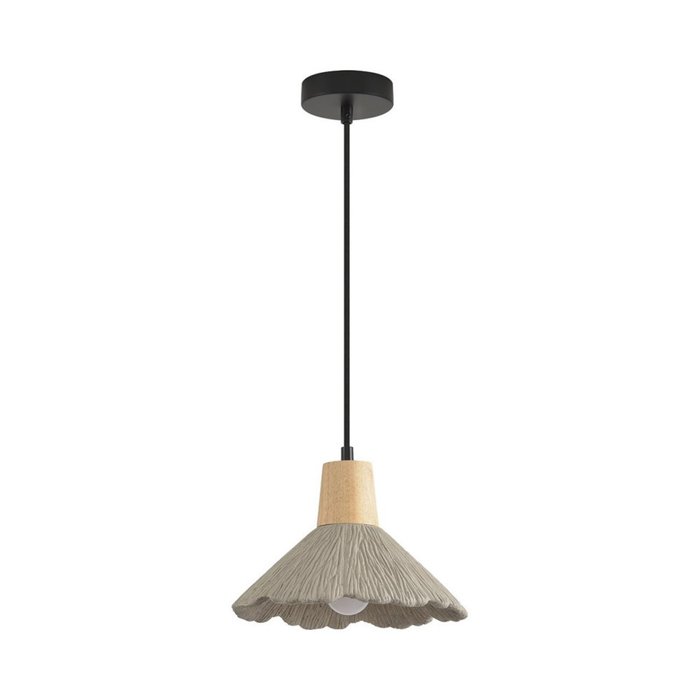 Подвесной светильник Lumion Eoliana 8351/1A черный/серый/бежевый, металл/дерево/цемент E27 60W 220V Подвесной светильник Lumion Eoliana 8351/1A черный/серый/бежевый, металл/дерево/цемент E27 60W 220V