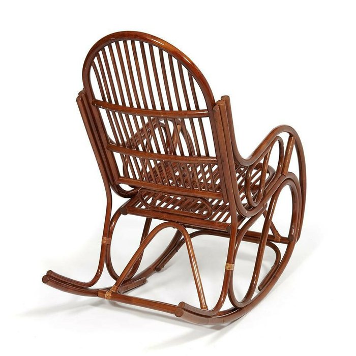 Кресло-качалка Vienna Pecan темно-коричневого цвета - лучшие Садовые кресла в INMYROOM