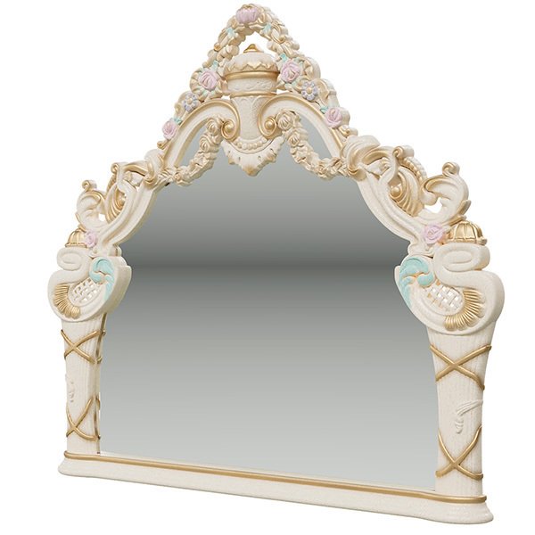Настенное зеркало Людовик цвета слоновой кости