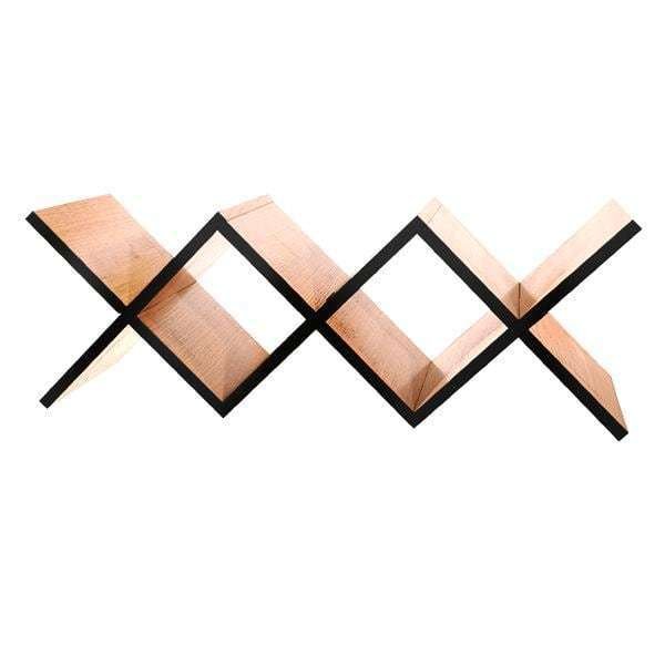Полка для гостиной Woo Shelf с торцом черного цвета Полка для гостиной Woo Shelf с торцом черного цвета