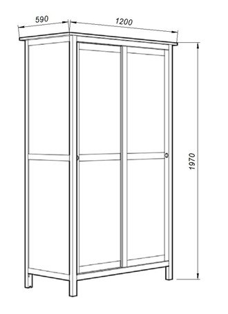 Шкаф двухдверный Кантри белого цвета - купить Шкафы распашные по цене 45399.0
