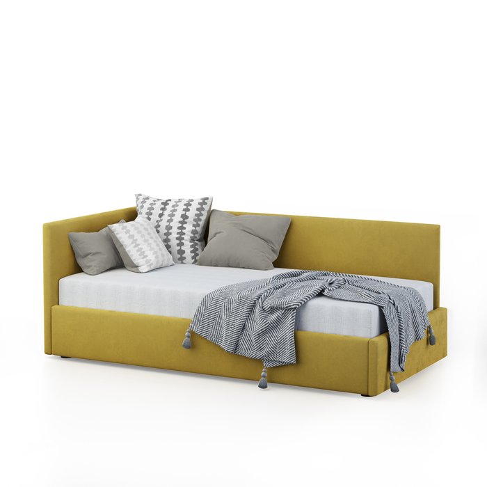 Кровать Меркурий-2 120х190 желтого цвета с подъемным механизмом