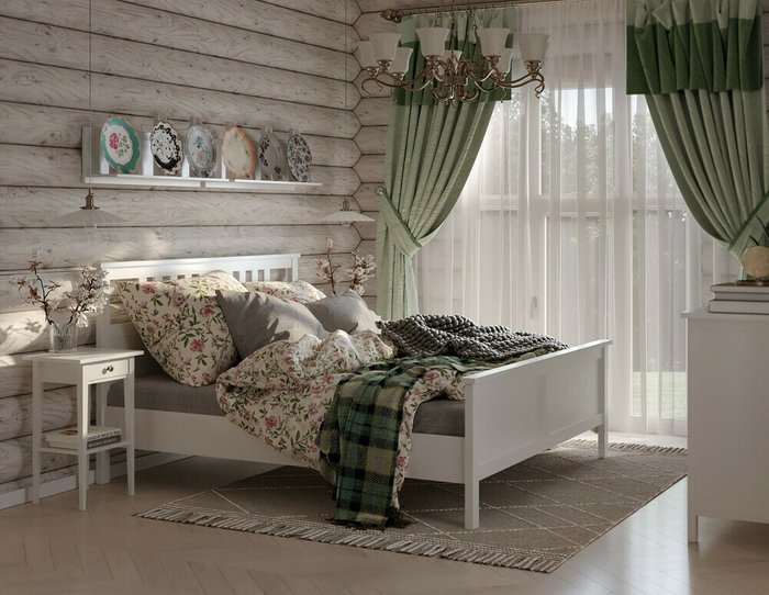 Кровать Кантри 160х200 белого цвета - лучшие Кровати для спальни в INMYROOM