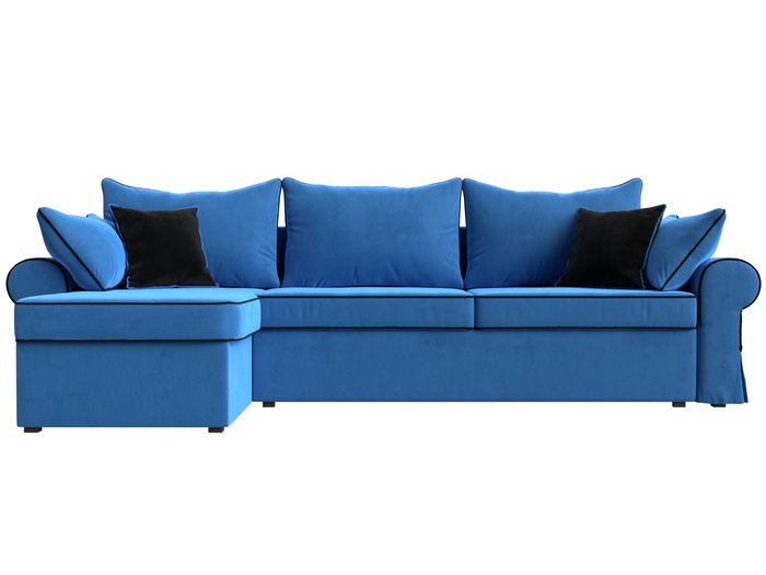 Угловой диван-кровать Элис голубого цвета левый угол - купить Угловые диваны по цене 67999.0