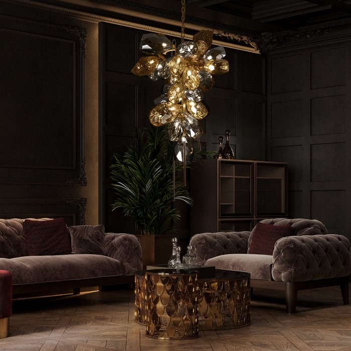 Подвесная люстра Britannica 10401/600M (стекло, цвет дымчатый) - лучшие Подвесные люстры в INMYROOM