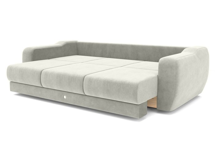 Набор из дивана-кровати с двумя креслами светло-серого цвета - лучшие Прямые диваны в INMYROOM