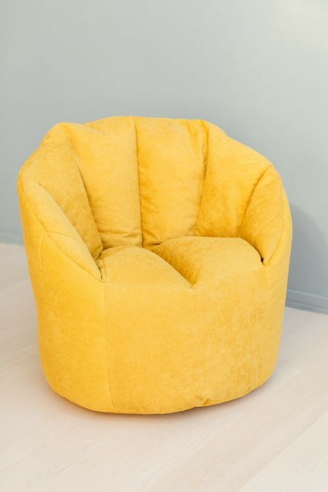 Кресло-пенек Зефир желтого цвета - купить Бескаркасная мебель по цене 6490.0