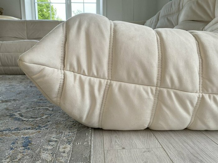 Угловой бескаркасный диван Чилаут светло-бежевого цвета - купить Бескаркасная мебель по цене 229000.0