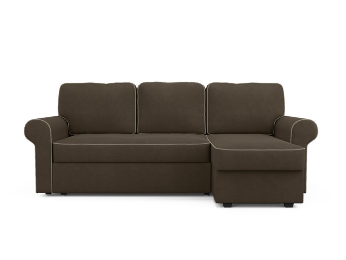 Угловой диван-кровать Tulon темно-коричневого цвета