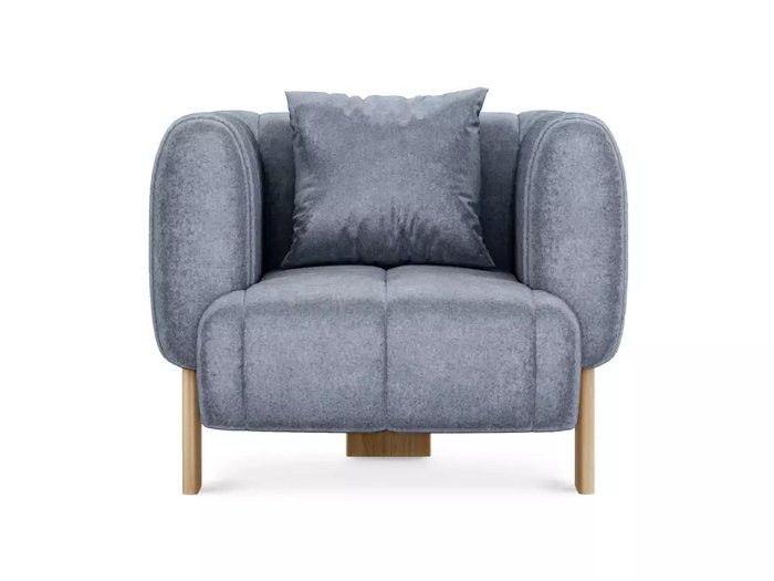 Кресло Cassis темно-синего цвета с бежевыми ножками - купить Интерьерные кресла по цене 56250