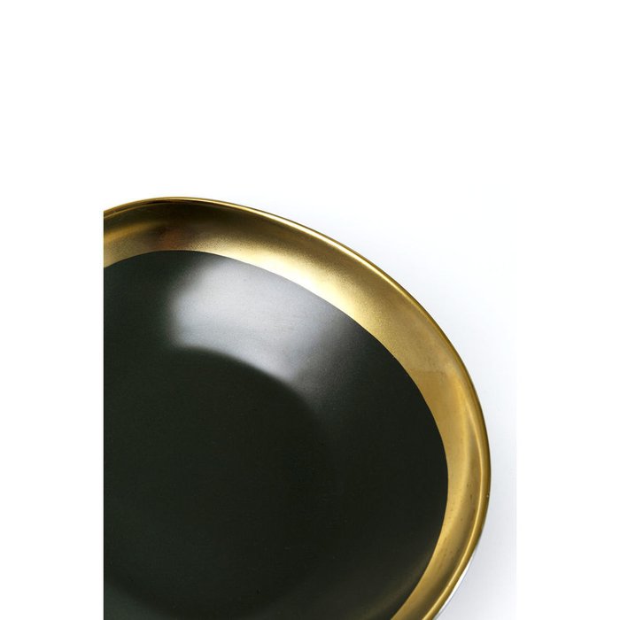 Чаша Vibrations из керамики зелено-золотого цвета - лучшие Тарелки в INMYROOM