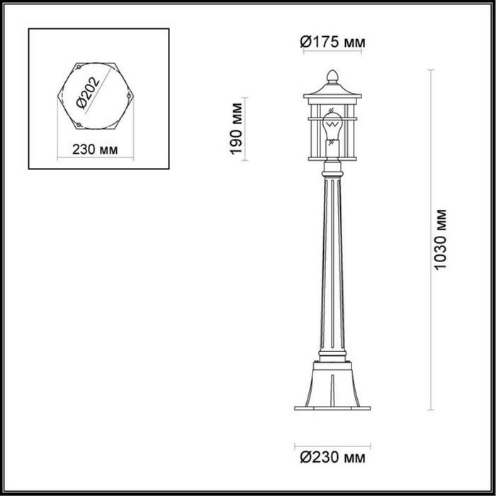 Уличный светильник Virta черного цвета - купить Наземные светильники по цене 11840.0