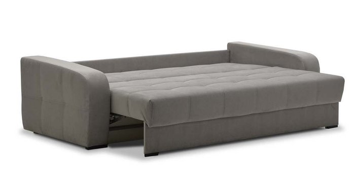 Прямой диван-кроать Вестон 2 серо-бежевого цвета - купить Прямые диваны по цене 42400.0