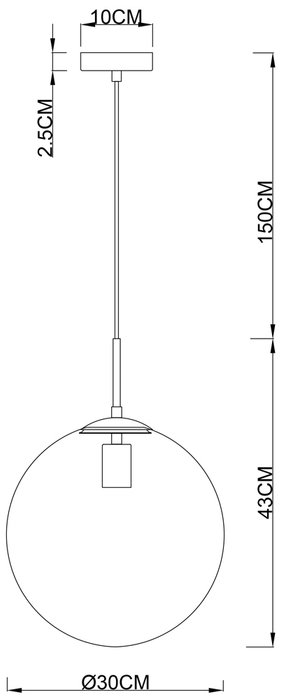 Светильник подвесной Volare с прозрачным плафоном - лучшие Подвесные светильники в INMYROOM
