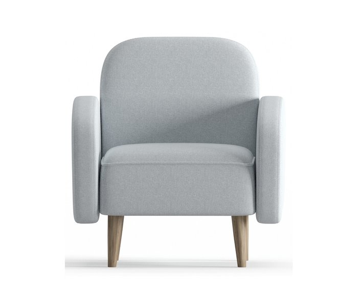 Кресло из рогожки Бризби светло-серого цвета - купить Интерьерные кресла по цене 15490.0