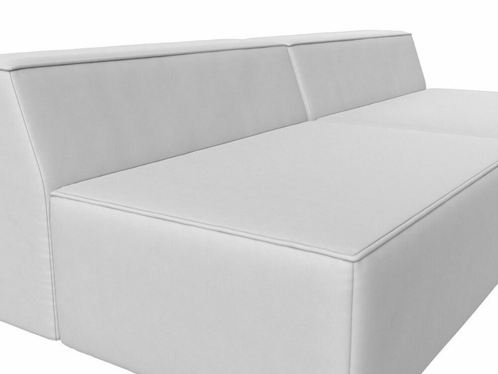 Прямой модульный диван Монс белого цвета (экокожа) - лучшие Прямые диваны в INMYROOM