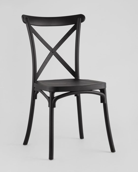 Стул Кроссбэк черного цвета - купить Обеденные стулья по цене 3990.0
