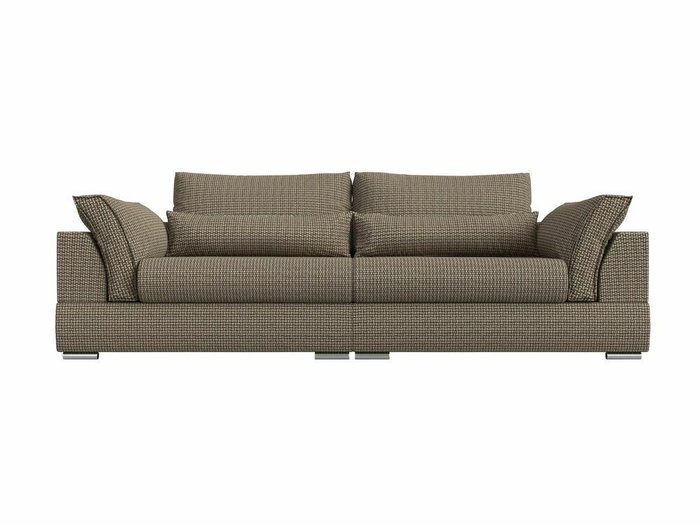 Прямой диван-кровать Пекин бежево-коричневого цвета - купить Прямые диваны по цене 76999.0