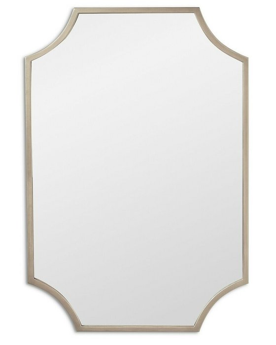 Настенное зеркало Lyra в раме серебряного цвета