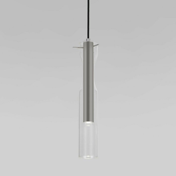 Подвесной светильник LED со стеклянным плафоном 50254/1 LED графит Swan - лучшие Подвесные светильники в INMYROOM
