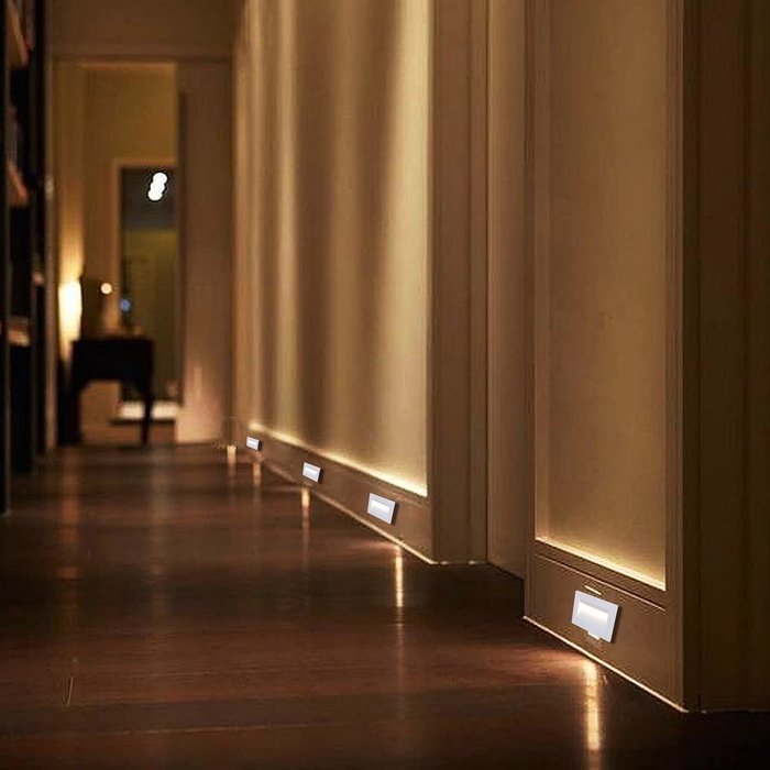 Подсветка для лестниц и ступеней 86605-9.0-001TL LED6W WT (металл, цвет белый) - лучшие Подсветка для лестниц в INMYROOM