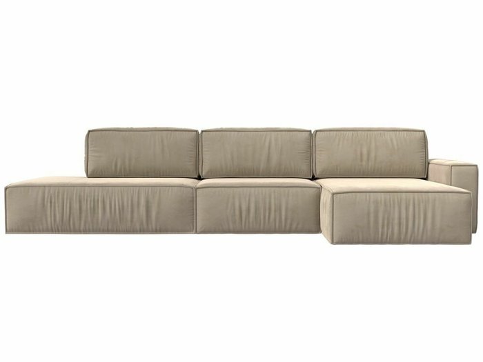 Угловой диван-кровать Прага модерн лонгбежевого цвета правый угол - купить Угловые диваны по цене 105999.0