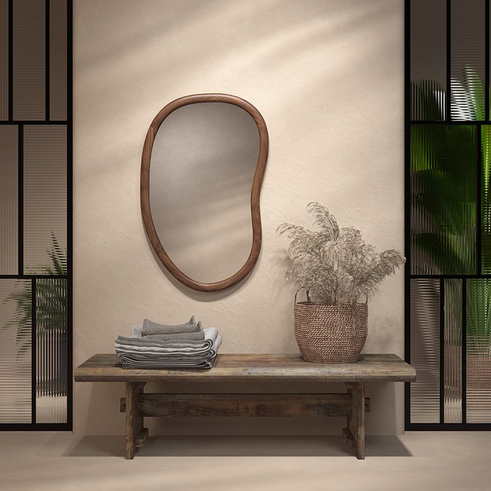 Зеркало настенное Torhill коричневого цвета - купить Настенные зеркала по цене 18900.0