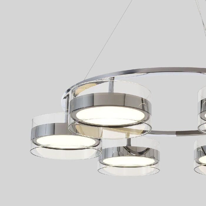 Подвесная люстра MYSELF SP60W LED (стекло, цвет прозрачный) - купить Подвесные люстры по цене 45900 Подвесная люстра MYSELF SP60W LED (стекло, цвет прозрачный) - купить Подвесные люстры по цене 45900