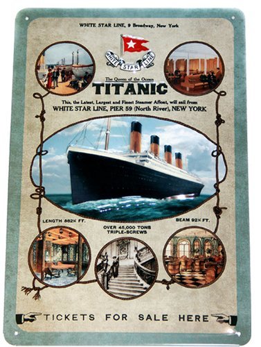 Табличка с тиснением - Титаник