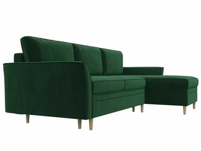 Угловой диван-кровать София зеленого цвета правый угол - лучшие Угловые диваны в INMYROOM