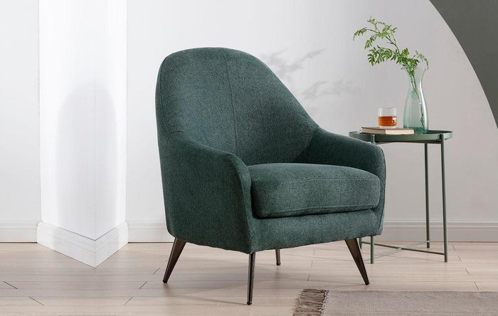 Кресло Sandy темно-зеленого цвета - купить Интерьерные кресла по цене 40610.0
