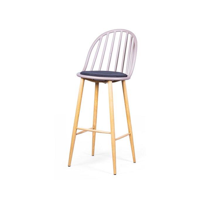 Стул барный Windsor Round из пластика и металла Стул барный Windsor Round из пластика и металла
