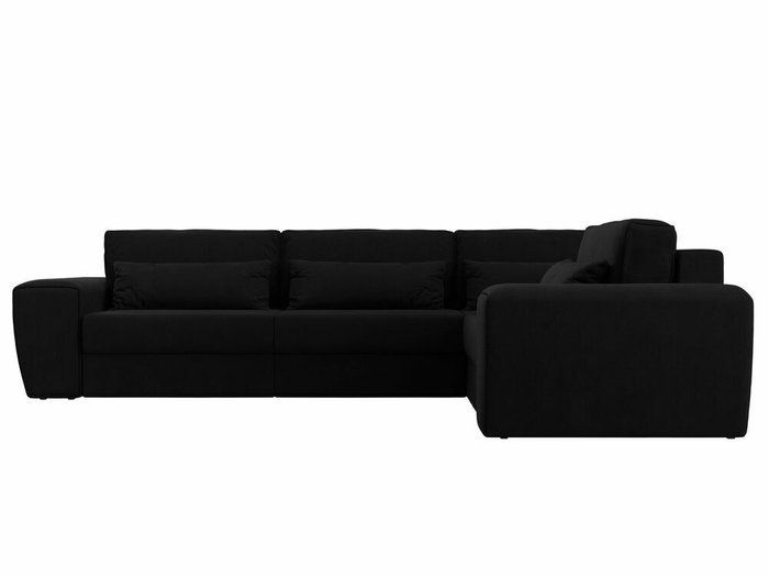 Угловой диван-кровать Лига 008 Long черного цвета правый угол - купить Угловые диваны по цене 82999.0