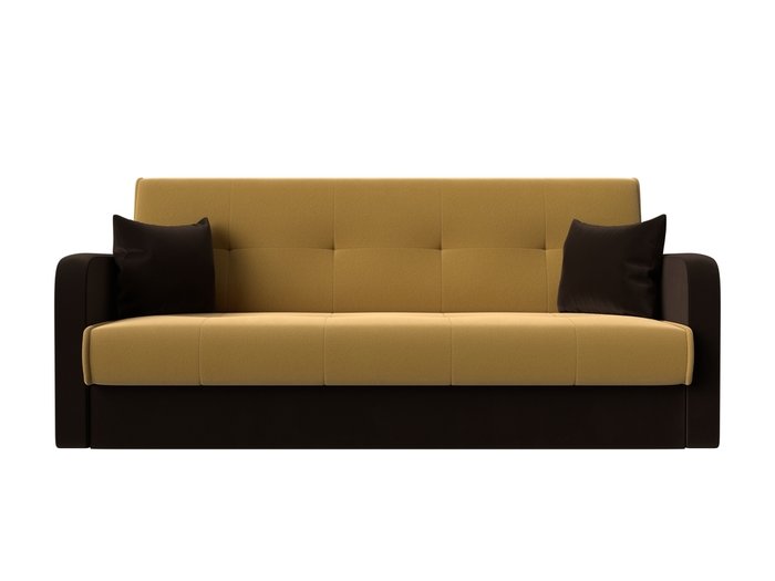 Диван-кровать Надежда желто-коричневого цвета - купить Прямые диваны по цене 19999.0
