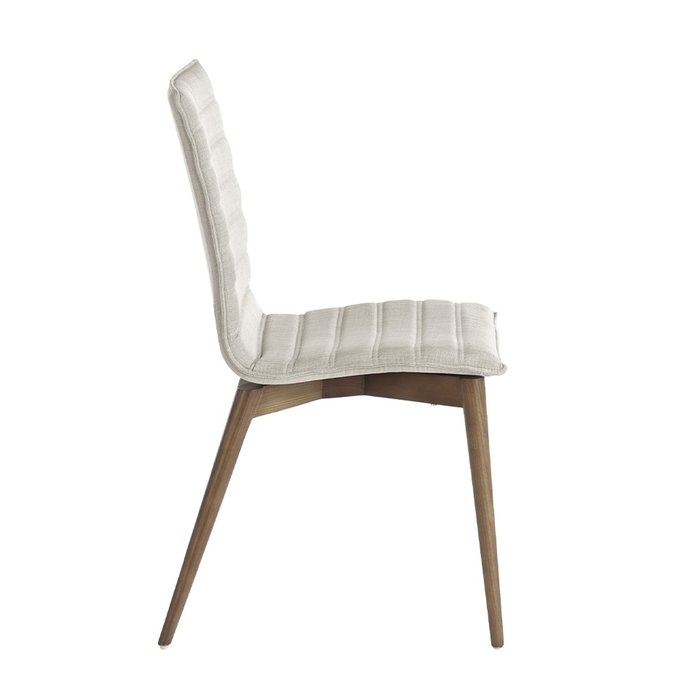 Стул из массива и ткани светло-серого цвета - купить Обеденные стулья по цене 45990.0
