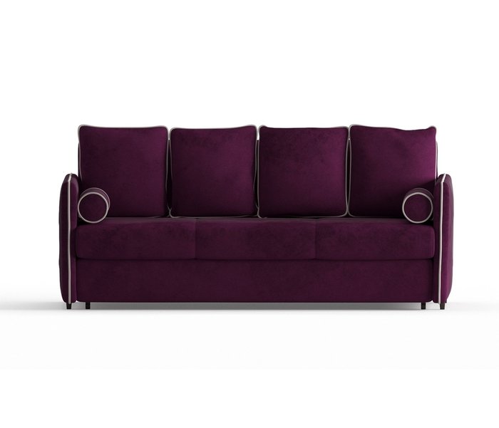 Диван-кровать Адмирал в обивке из велюра фиолетового цвета  - купить Прямые диваны по цене 44590.0